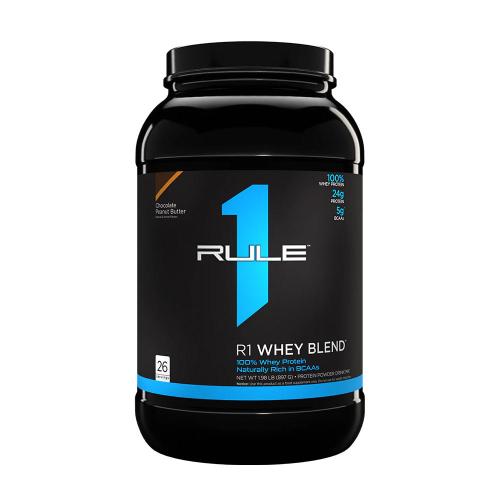 Rule1 Whey Blend Zmiešaný srvátkový proteínový prášok  (897 g, Čokoládové arašidové maslo)