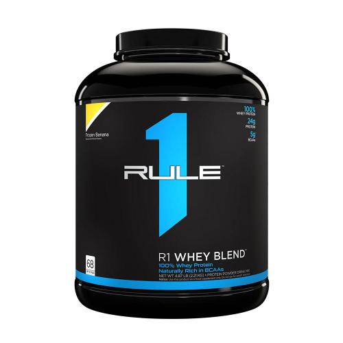 Rule1 Whey Blend Zmiešaný srvátkový proteínový prášok  (2210 g, Ľadový banán)