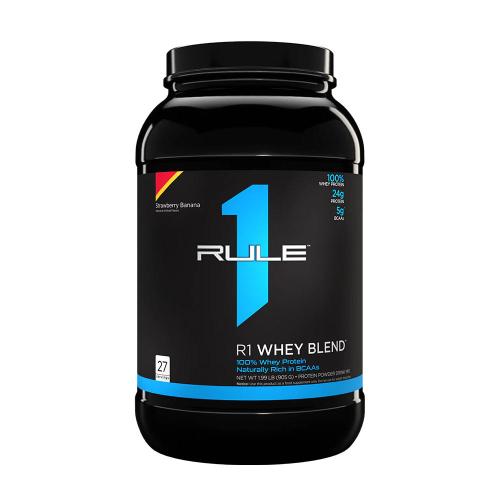 Rule1 Whey Blend Zmiešaný srvátkový proteínový prášok  (905 g, Jahodový banán)