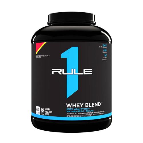 Rule1 Whey Blend Zmiešaný srvátkový proteínový prášok  (2240 g, Jahodový banán)