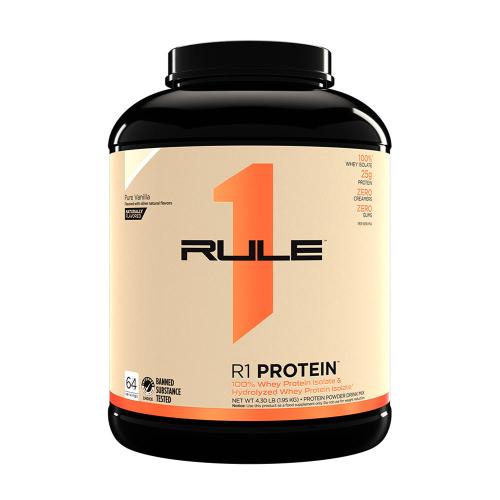 Rule1 Proteín s prírodnou príchuťou - Protein Naturally Flavored (64 Podávanie, Pure Vanilla)