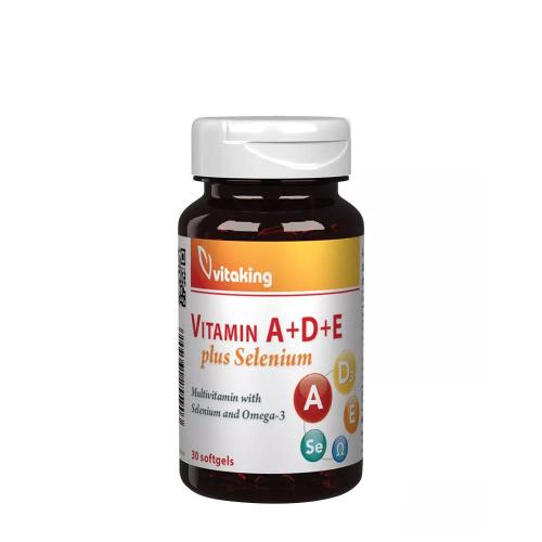 Vitaking Vitamin A+D+E plus Selenium (30 Mäkká kapsula)