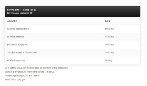 Kevin Levrone Legendary Test Creatine (255 g, Mango citrón)