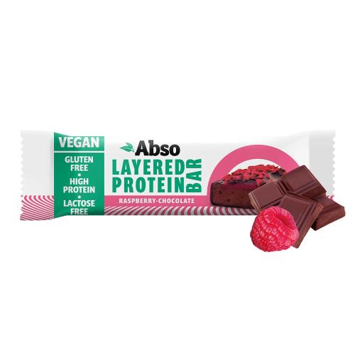 AbsoRICE AbsoBAR Layered Protein Bar - Vegan Protein Bar (50 g, Čokoláda a malina)