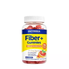   Enzymedica Fiber+ Gummies (90 Gumový cukor, Krvavý pomaranč)