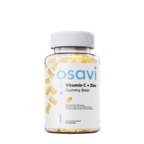 Osavi Vitamín C + zinok, gumový medvedík  (60 Gumový cukor, Citrón)