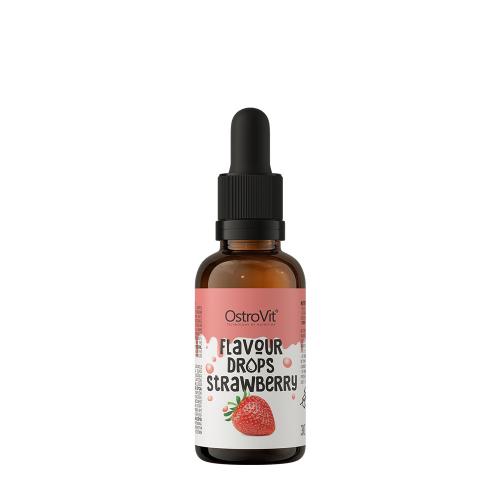 OstroVit Kvapky s príchuťou - Flavour Drops (30 ml, Jahoda)