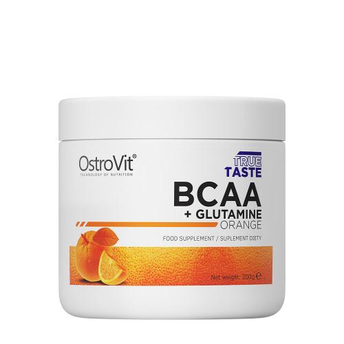 OstroVit BCAA + glutamín - BCAA + Glutamine (200 g, Pomaranč)