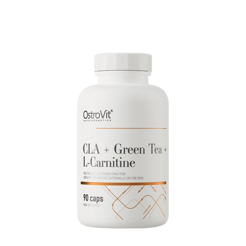 OstroVit CLA + zelený čaj + L-karnitín - CLA + Green Tea + L-Carnitine (90 Kapsula)