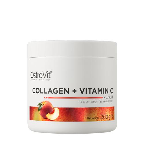 OstroVit Kolagén + vitamín C - Collagen + Vitamin C (200 g, Broskyňa)