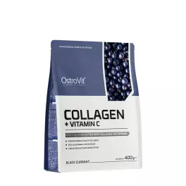   OstroVit Kolagén + vitamín C - Collagen + Vitamin C (400 g, Čierne ríbezle)