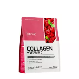   OstroVit Kolagén + vitamín C - Collagen + Vitamin C (400 g, Malinová limonáda s mätou)
