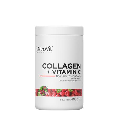 OstroVit Kolagén + vitamín C - Collagen + Vitamin C (400 g, Malinová limonáda s mätou)