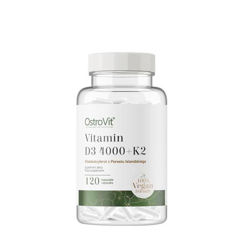 OstroVit Vitamín D3 4000 IU + K2 VEGE - Vitamin D3 4000 IU + K2 VEGE (120 Kapsula)