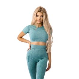 OstroVit Seamless Short-Sleeve Crop Top (M, Zelená)