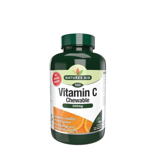 Natures Aid Vitamín C 500 mg na žuvanie - príchuť pomaranča  (100 Tableta)