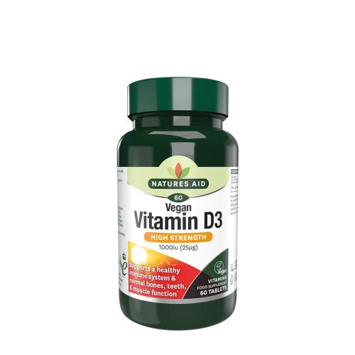 Natures Aid Vitamín D3 1000 IU (vegánsky) (60 Tableta)