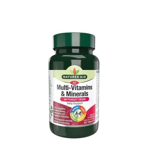 Natures Aid Multi-vitamíny a minerály (bez železa)  (60 Tableta)