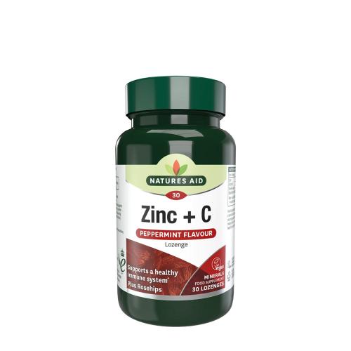 Natures Aid Zinok + C pastilka - mätová príchuť  (30 Cucavá tableta)