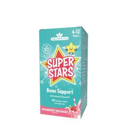   Natures Aid Super Stars Bone Support - príchuť jahodového kokteilu (60 Žuvacia tableta)