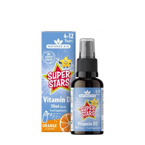 Natures Aid Super Stars vitamín D3 v spreji - Super Stars Vitamin D3 Spray (30 ml, Pomaranč)