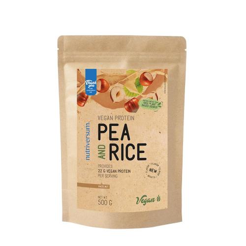 Nutriversum Vegánsky proteín z hrachu a ryže - VEGÁNSKY  (500 g, Lieskové orechy)
