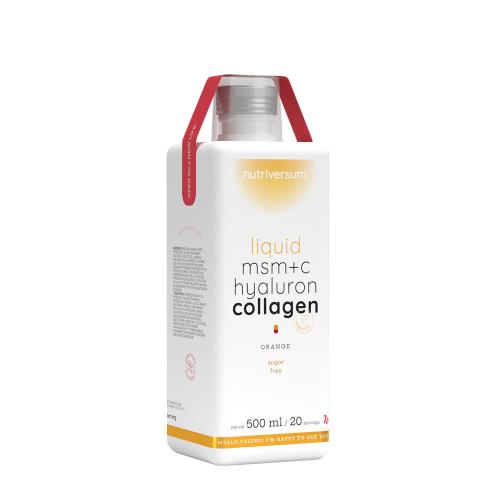 Nutriversum Tekutý MSM+C Hyaluron Kolagén - Liquid MSM+C Hyaluron Collagen (500 ml, Pomaranč)