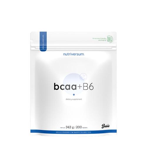 Nutriversum BCAA + B6 - ZÁKLADNÉ - BCAA + B6 - BASIC (200 Tableta, Bez príchute)