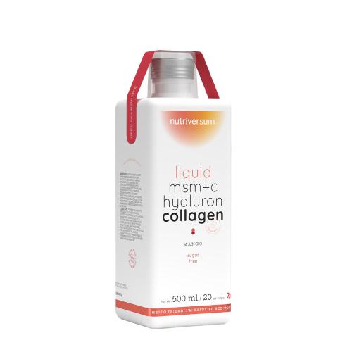 Nutriversum Tekutý MSM+C Hyaluron Kolagén - Liquid MSM+C Hyaluron Collagen (500 ml, Mango)