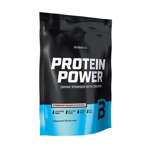 BioTechUSA Protein Power (1000 g, Jahodový banán)