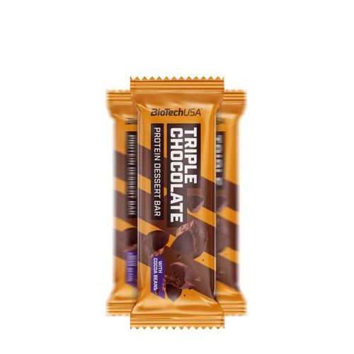 BioTechUSA Proteínová dezertná tyčinka - Protein Dessert Bar (50 g, Trojitá čokoláda)