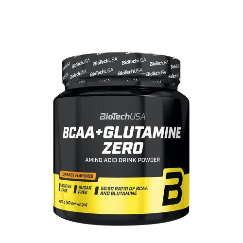 BioTechUSA BCAA+Glutamine Zero  (480 g, Pomaranč)