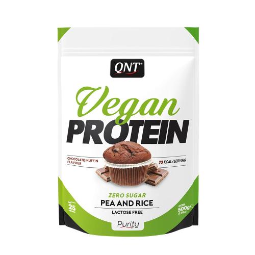 Qnt Vegánsky proteínový prášok - Vegan Protein Powder (500 g, Čokoládový muffin)