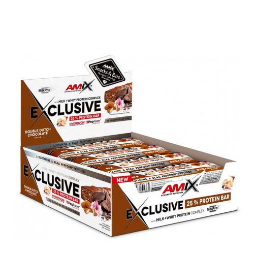 Amix Exkluzívna proteínová tyčinka - Exclusive Protein Bar (12 x 85g, Double Dutch Chocolate)