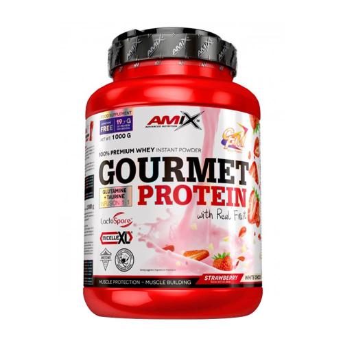 Amix Gourmet Protein - Gourmet Protein (1000 g, Jahodová biela čokoláda)