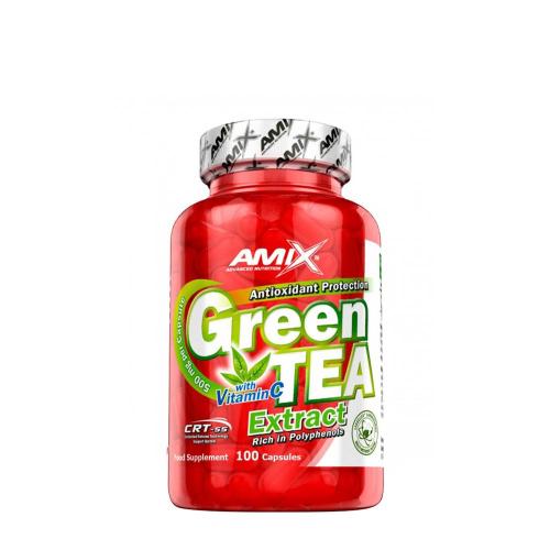 Amix Výťažok zo zeleného čajovníka s vitamínom C - Green TEA Extract with Vitamin C (100 Kapsula)