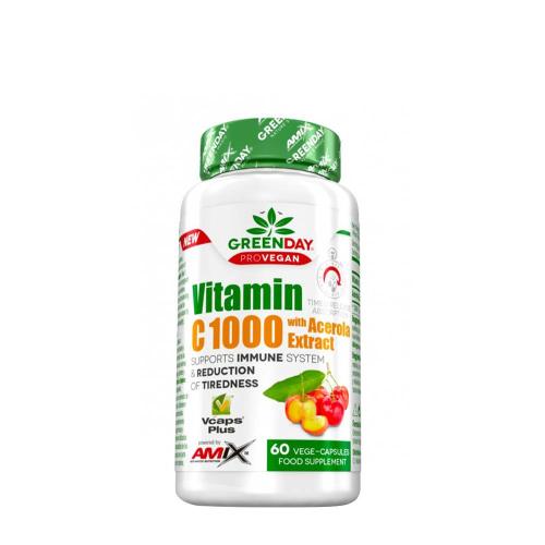 Amix GreenDay® ProVEGAN Vitamín C 1000 s extraktom z aceroly - GreenDay® ProVEGAN Vitamin C 1000 with Acerola Extract (60 Kapsula)