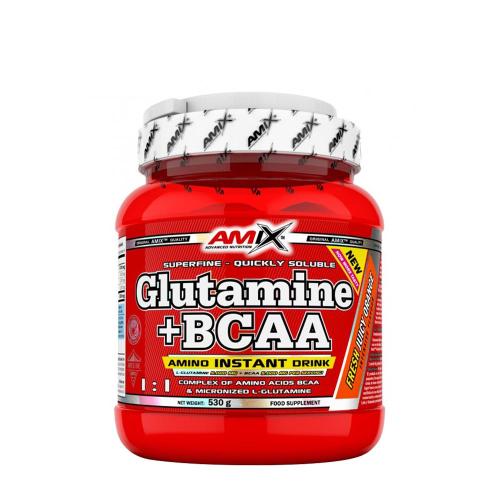 Amix Glutamín + prášok BCAA - Glutamine + BCAA powder (530 g, Pomaranč)