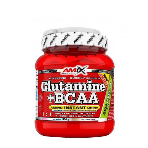 Amix Glutamín + prášok BCAA - Glutamine + BCAA powder (530 g, Citrón Limetka)