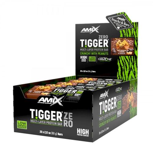 Amix TIGGER® Zero bar - TIGGER® Zero bar (20 x 60g, Dark Chocolate & Caramel)