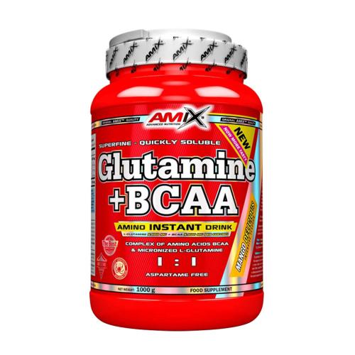 Amix Glutamín + prášok BCAA - Glutamine + BCAA powder (1000 g, Prírodné)