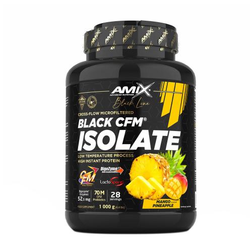 Amix Black Line Black CFM Isolate proteín (1000 g, Mango ananás)