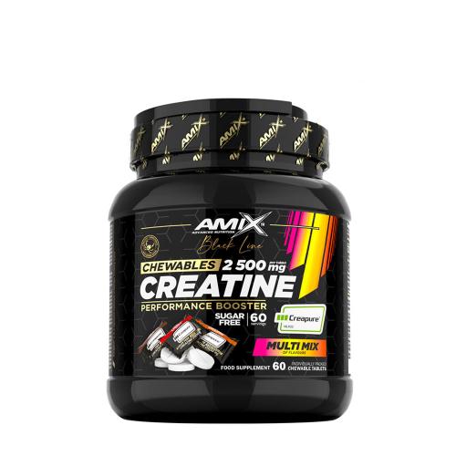 Amix Black Line Creatine Creapure 2500mg Chewable Tabs Zero Sugar (60 Žuvacia tableta)