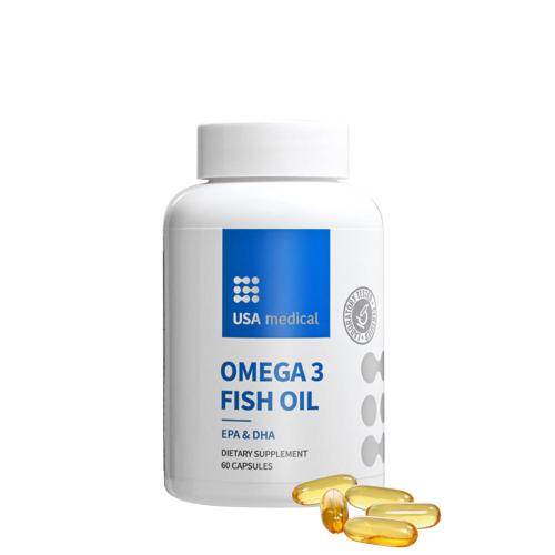 USA medical Omega 3 rybí olej - Omega 3 Fish Oil (60 Mäkká kapsula)