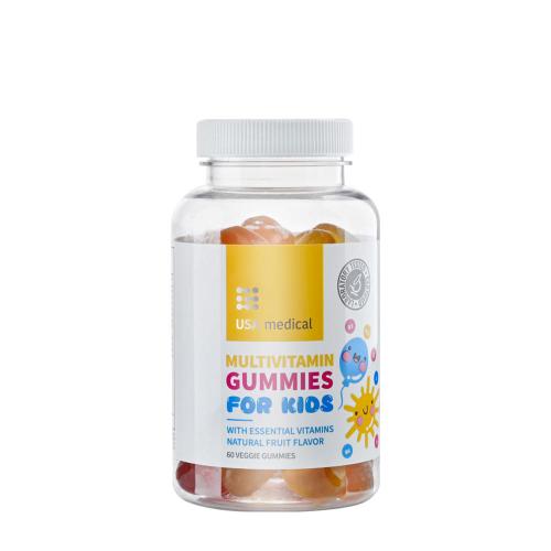 USA medical Multivitamin Gummies For kids (60 Gumový cukor, Prírodná ovocná príchuť)