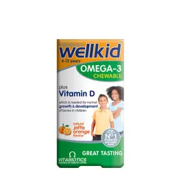   Vitabiotics Wellkid Omega-3 na žuvanie  - Wellkid Omega-3 Chewable  (60 Kapsula, Pomaranč)