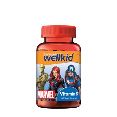 Vitabiotics Wellkid Marvel vitamín D Gummies - Wellkid Marvel Vitamin D Gummies (50 Gumový cukor, Jahoda)
