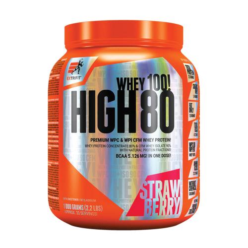 Extrifit Vysoko- srvátkový protein 80 - High Whey 80 (1000 g, Jahoda)