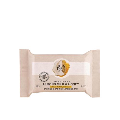 The Body Shop Mydlo s mandľovým mliekom a medom - Almond Milk & Honey Cleansing Bar (100 g)