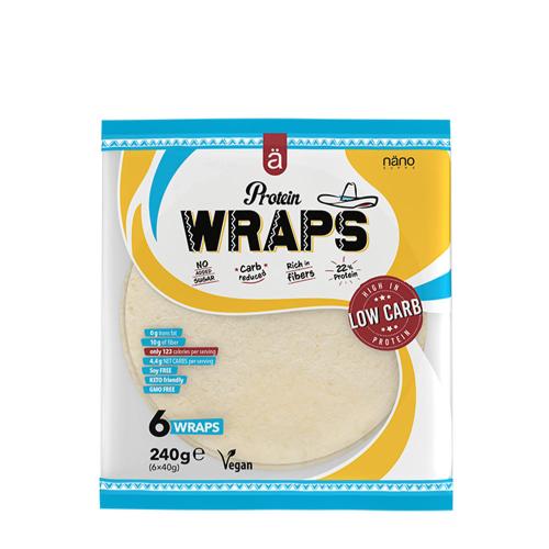 Nanosupps Proteínový zábal - tortilla z pšeničnej múky - Protein Wrap - Wheat Flour tortilla (240 g, Prírodné)